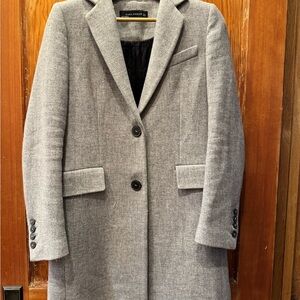 Zara Gray Buttoned Blazer